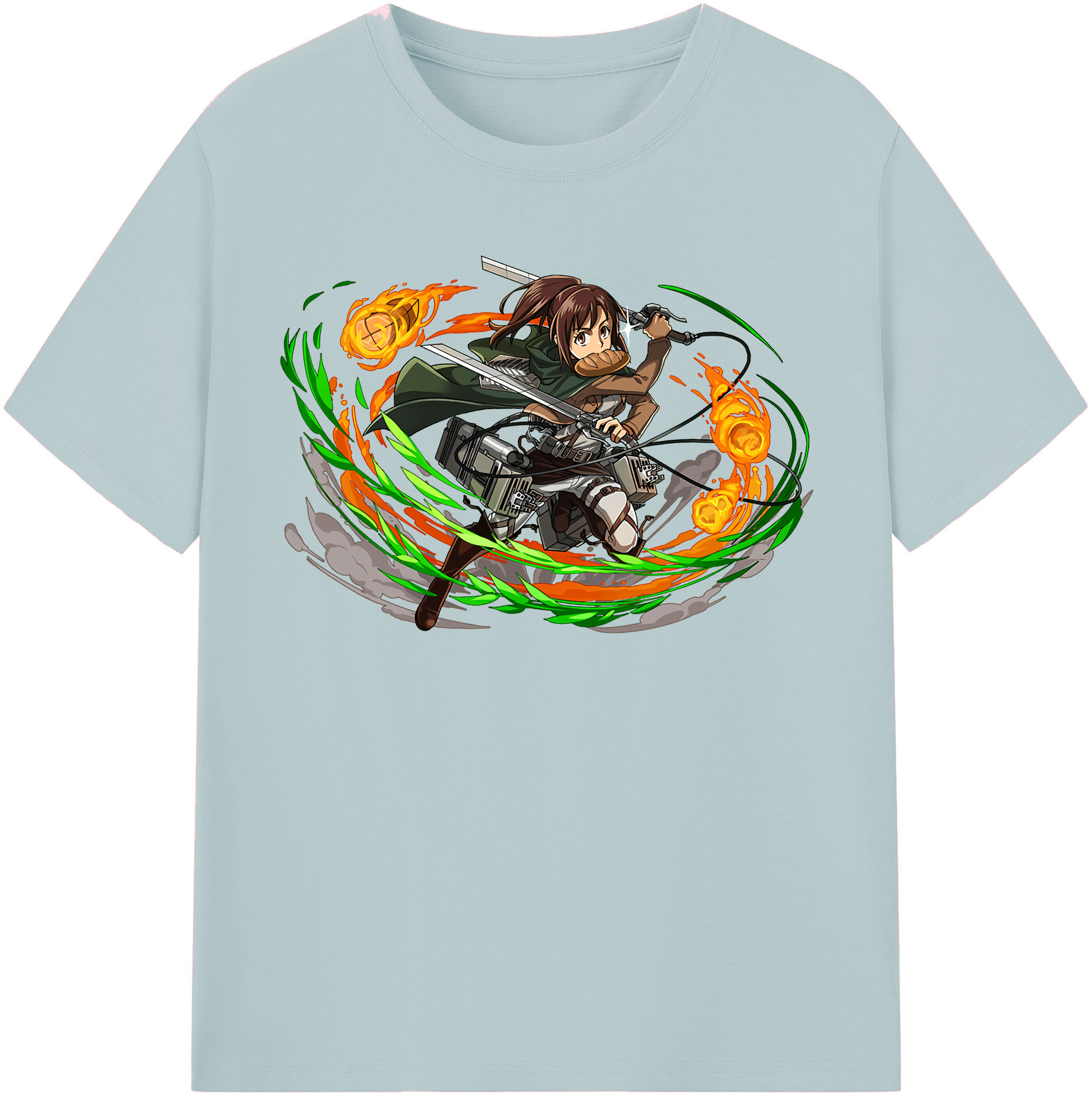 （画像用） 進撃の巨人 サシャ·ブラウス Attack on Titan Sasha Blaus 綿100％半袖Tシャツ（フロントプリント）